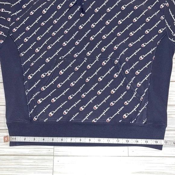 CHAMPION Reverse Weave Spellout Hoodie Size Medium - Picture 12 of 12